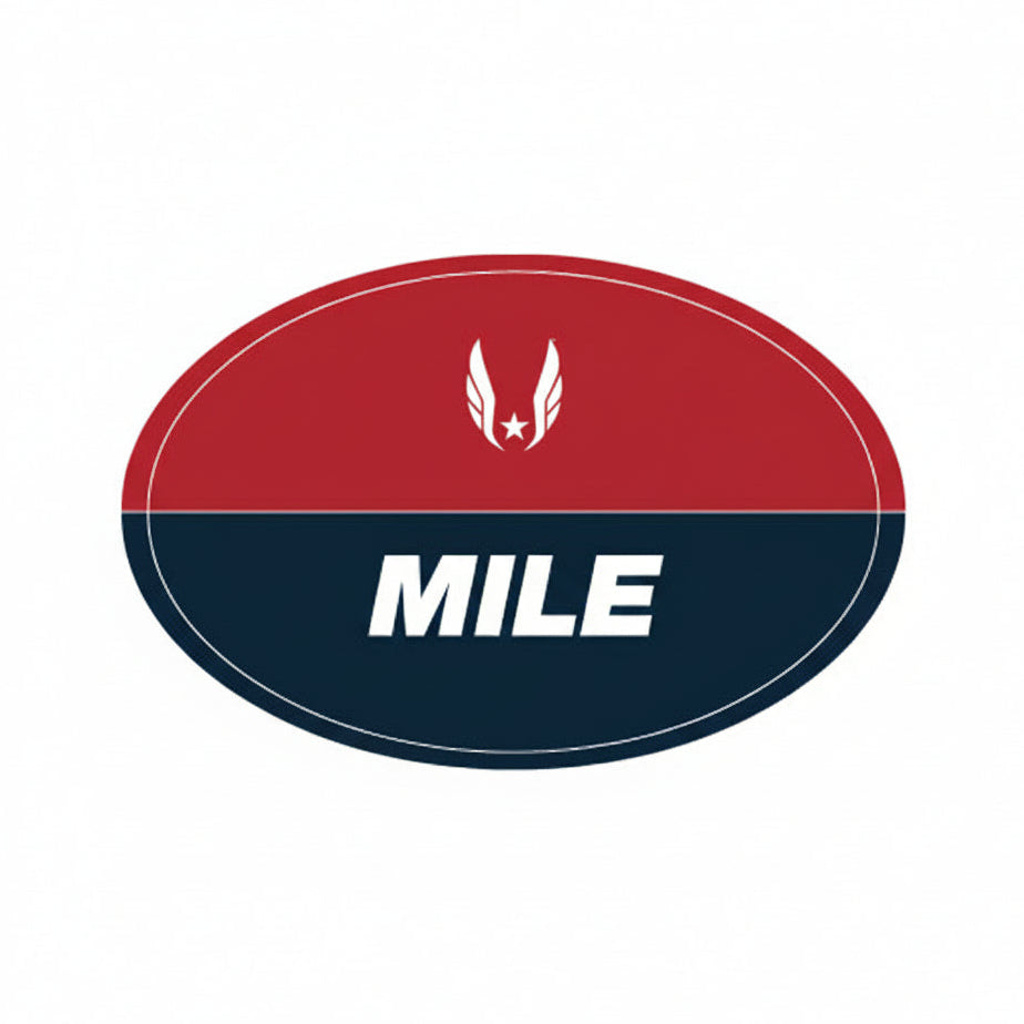 USATF Red Oval Sticker - Mile