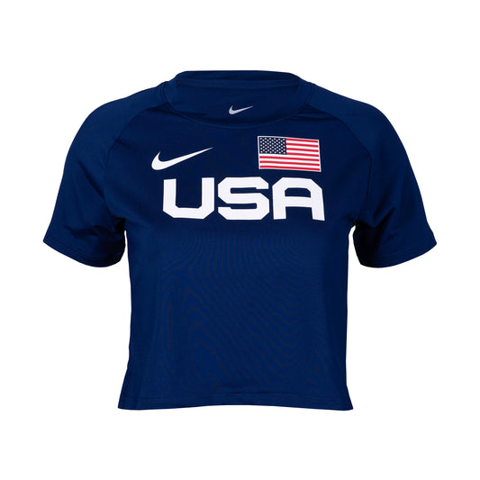 Nike Team USA Women's Cropped Warm Up T-Shirt