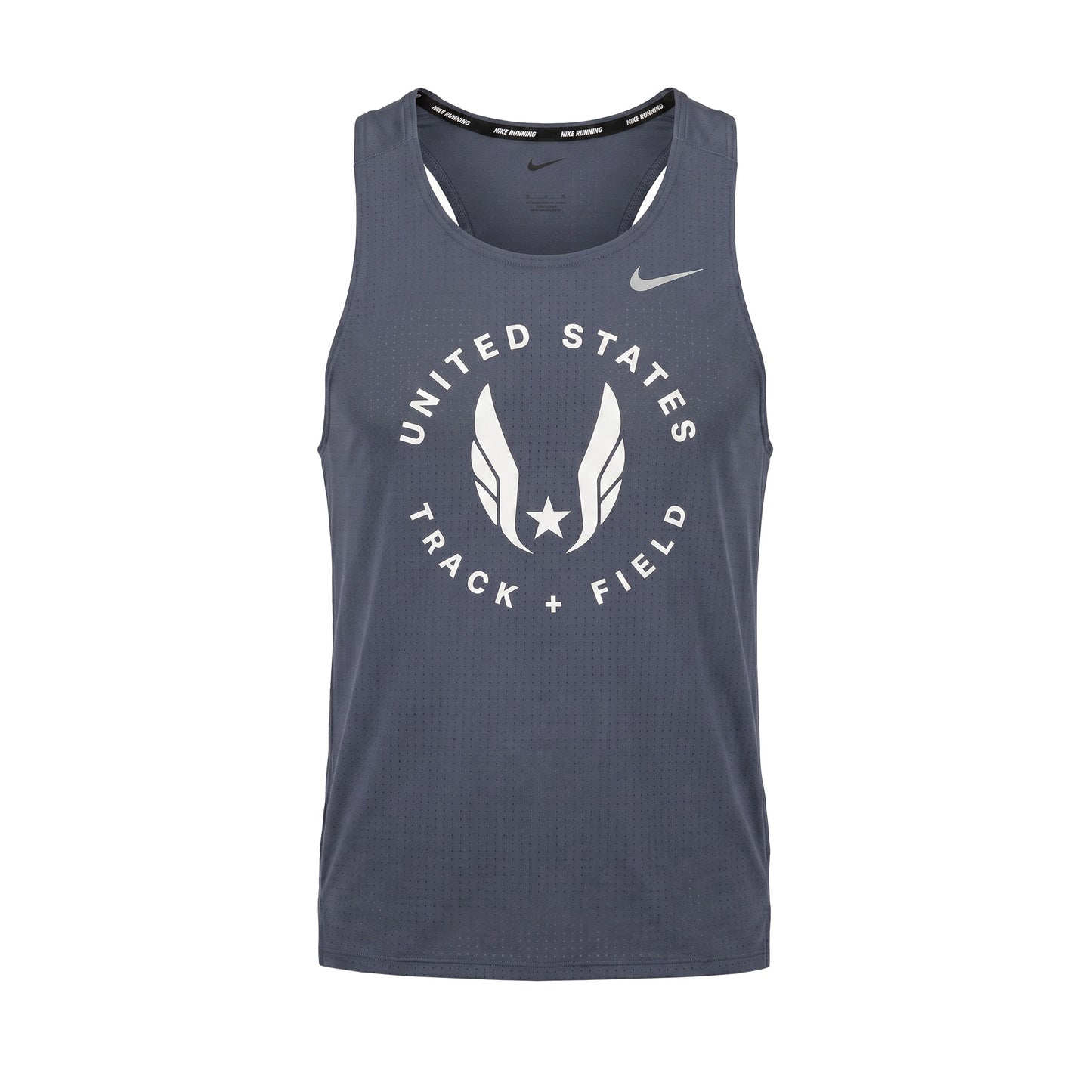 Gray tank top with Nike logo and 'United States Track & Field' text on a white background