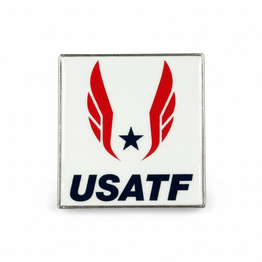 USATF logo with red wings and a black star on a white background