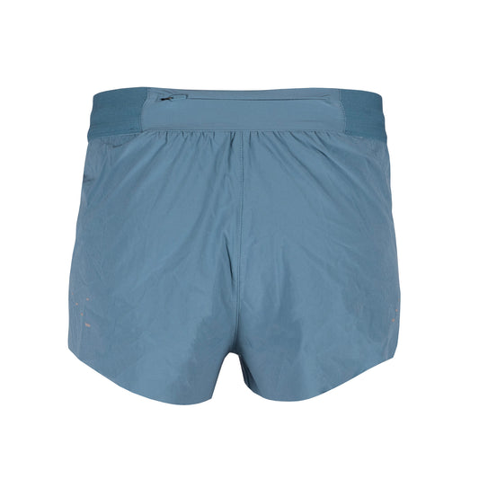 Teal Nike running shorts on a white background