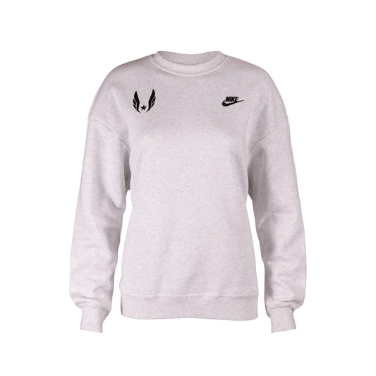 Gray sweatshirt with Nike logo on a white background