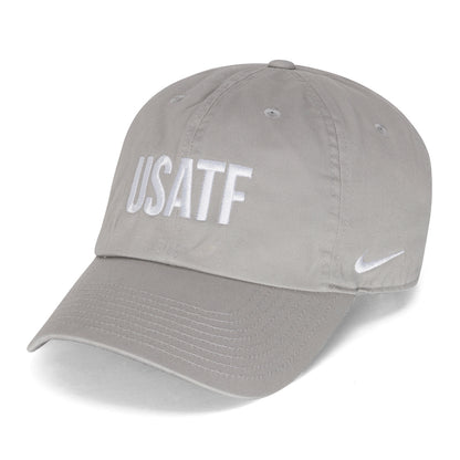 Gray cap with 'USATF' text and Nike logo on a white background