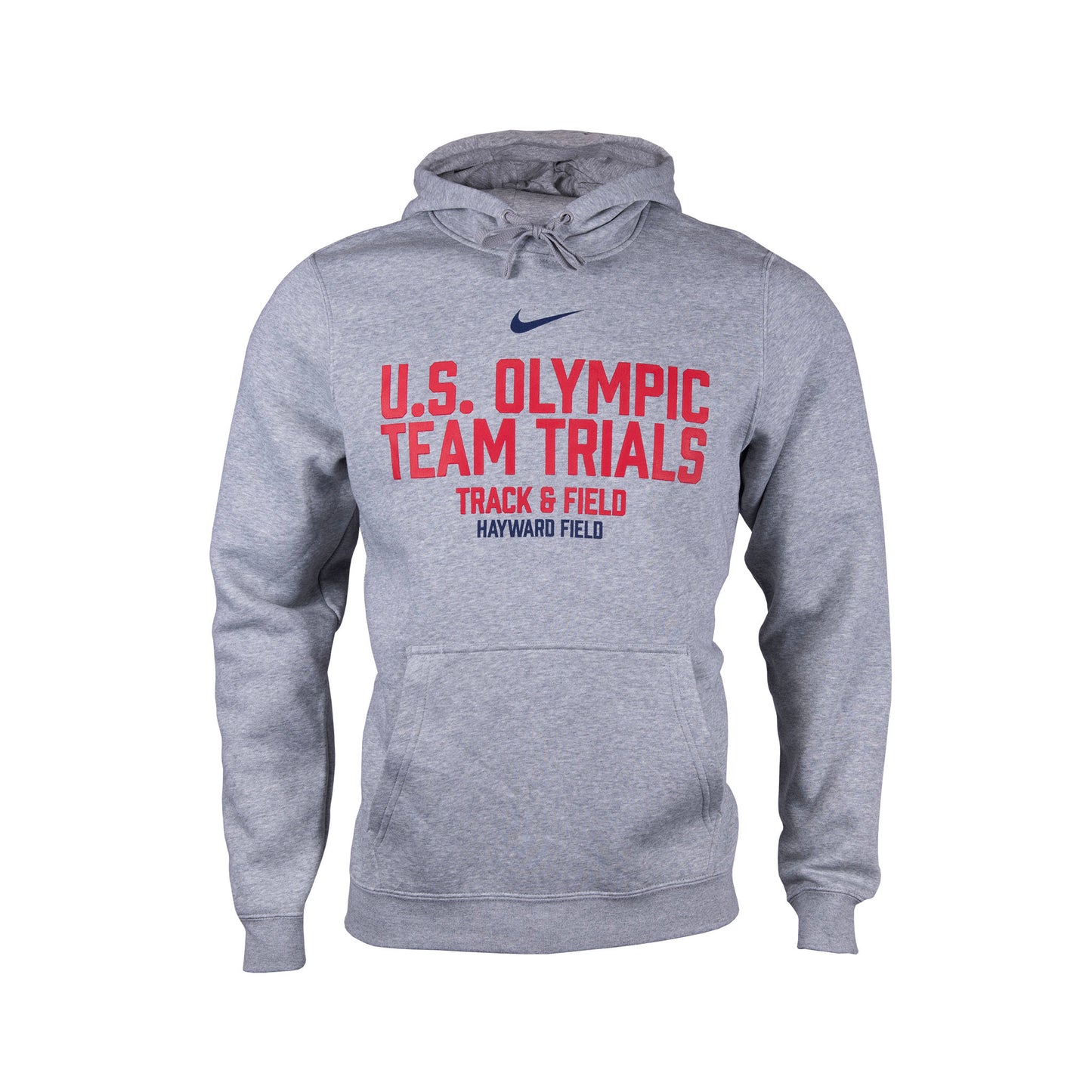A gray hoodie with the text 'U.S. Olympic Team Trials TRACK & FIELD' printed on the front.