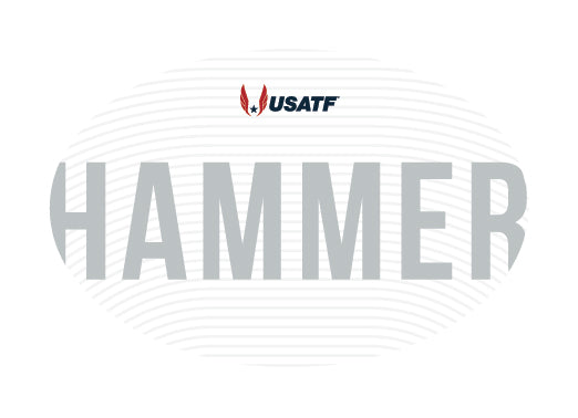 USATF White Oval Sticker - Hammer